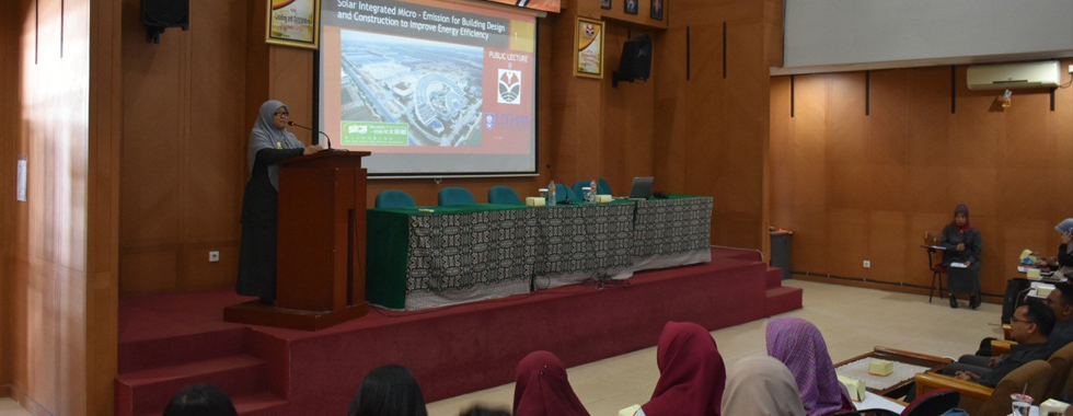 Public Lecture dari Profesor Madya Zainal Abidin Akasah
Solar Integrated Micro - Emission for Building Design and Construction to Improve Energy Efficiency 