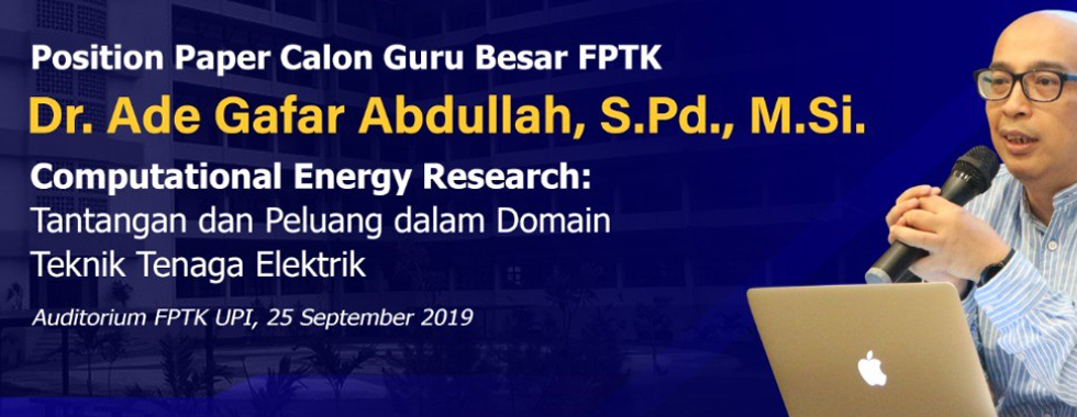 Dr. Ade Gafar Abdullah, M.Si Menyajikan Position Paper Calon Guru Besar