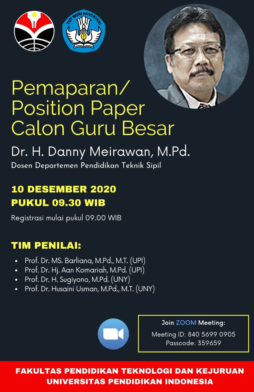 Position Paper Calon Guru Besar a.n. Dr. Danny Meirawan, M.Pd