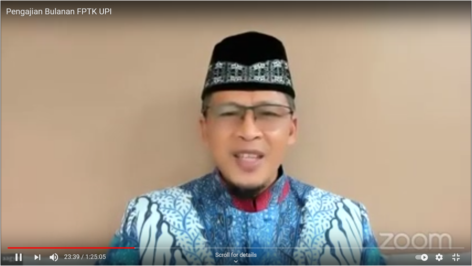 KH. Abdullah Gymnastiar sebagai Penceramah Pengajian Bulanan FPTK UPI