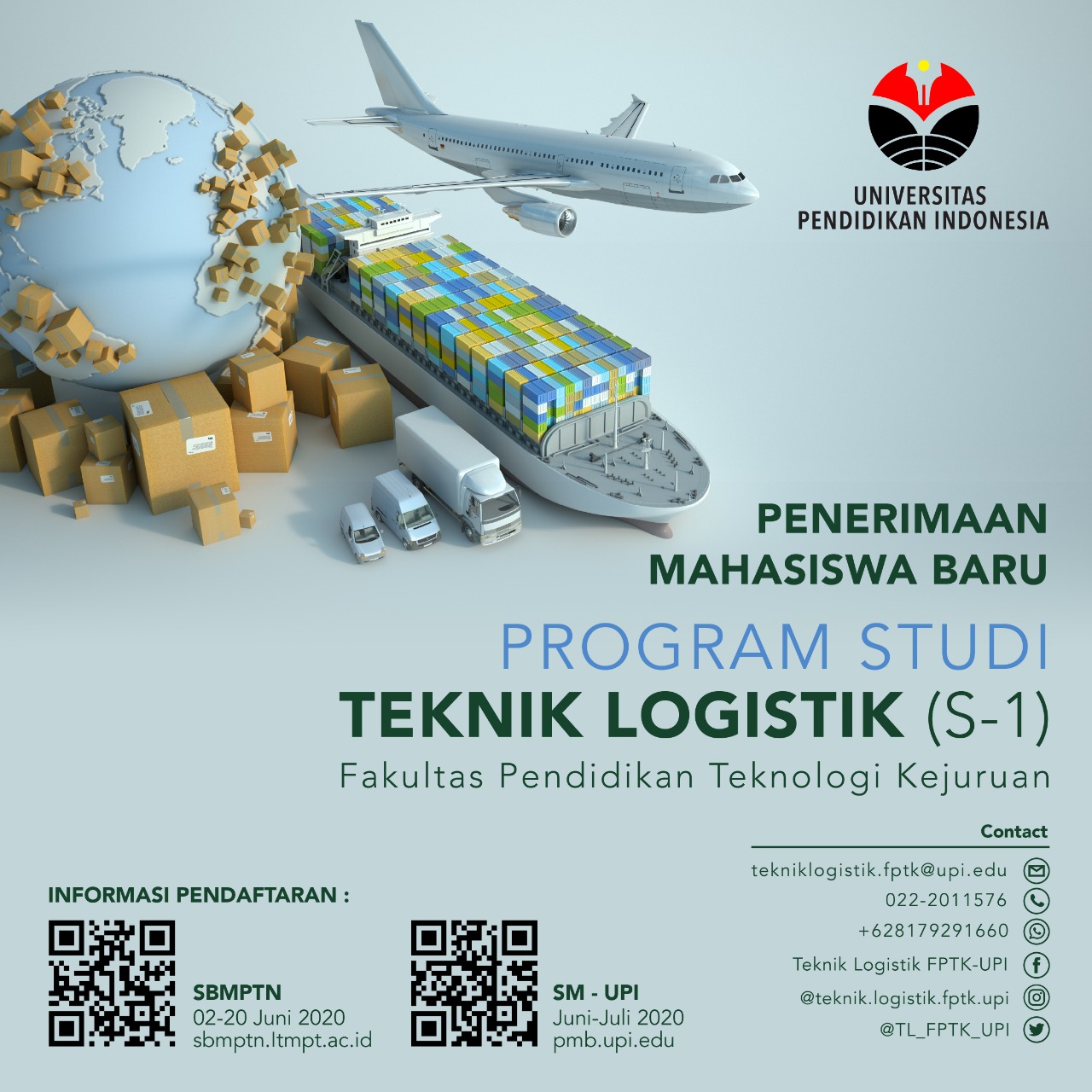 Penerimaan Mahasiswa Baru Prodi Teknik Logistik S1