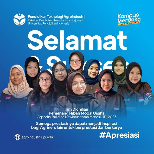 Mahasiswa Prodi Pendidikan Teknologi Agroindustri meraih hibah  Program Capacity Building Kewirausahaan Mandiri   