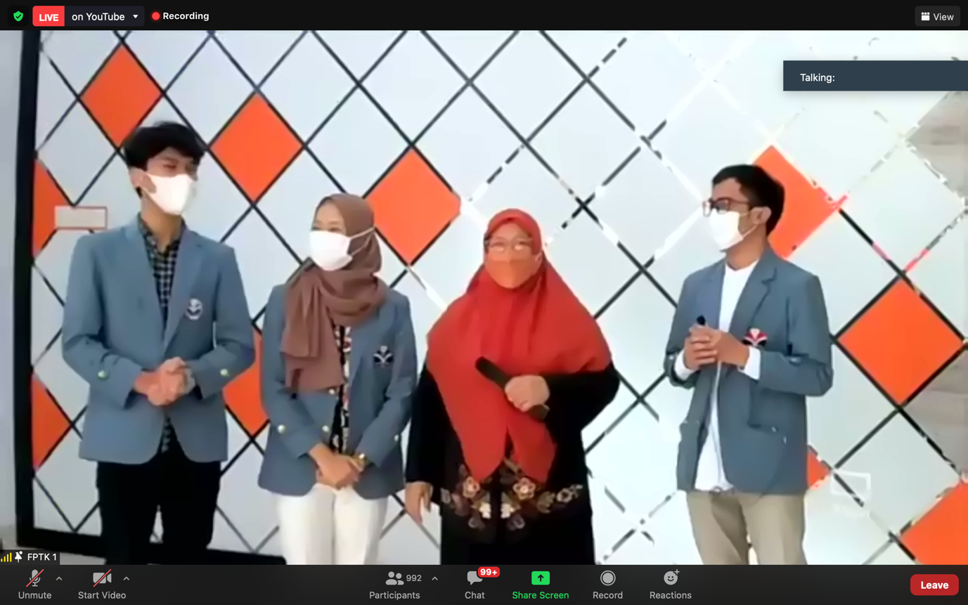 Para Wakil Dekan Urai Tentang FPTK UPI kepada Mahasiswa Baru dalam MOKAKU FPTK Tahun 2021