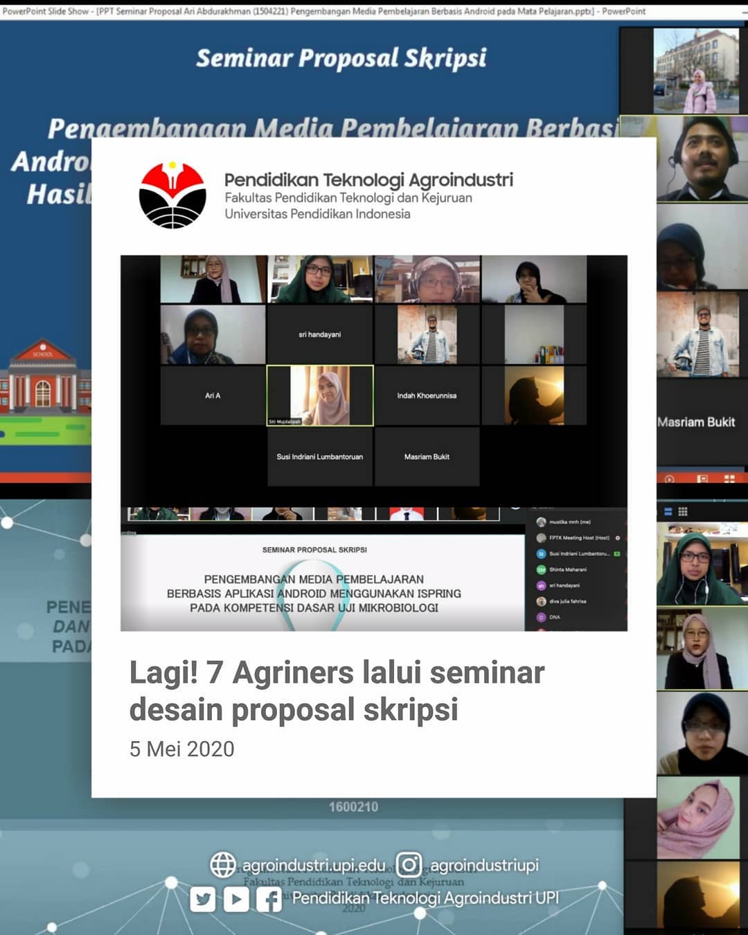 CALVIN ALVARDO dkk BERHASIL LEWATI SEMINAR DESAIN PROPOSAL SKRIPSI SECARA DARING