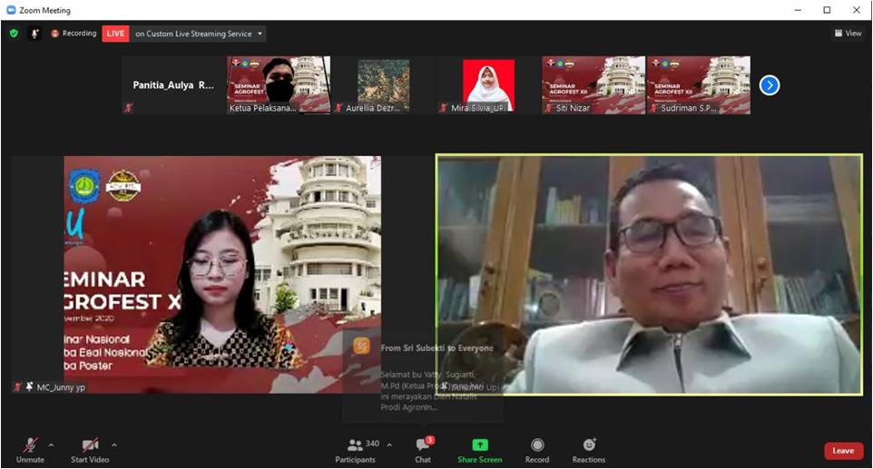 Direktur Jenderal Pendidikan Vokasi Menjadi Narasumber Webinar Nasional pada AGROFEST 12