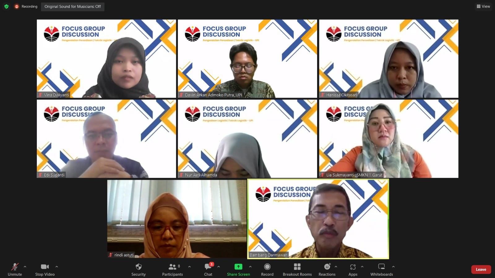 Prodi Teknik Logistik FPTK UPI Sukses Selenggarakan FGD bersama SMK dan Praktisi Industri Logistik