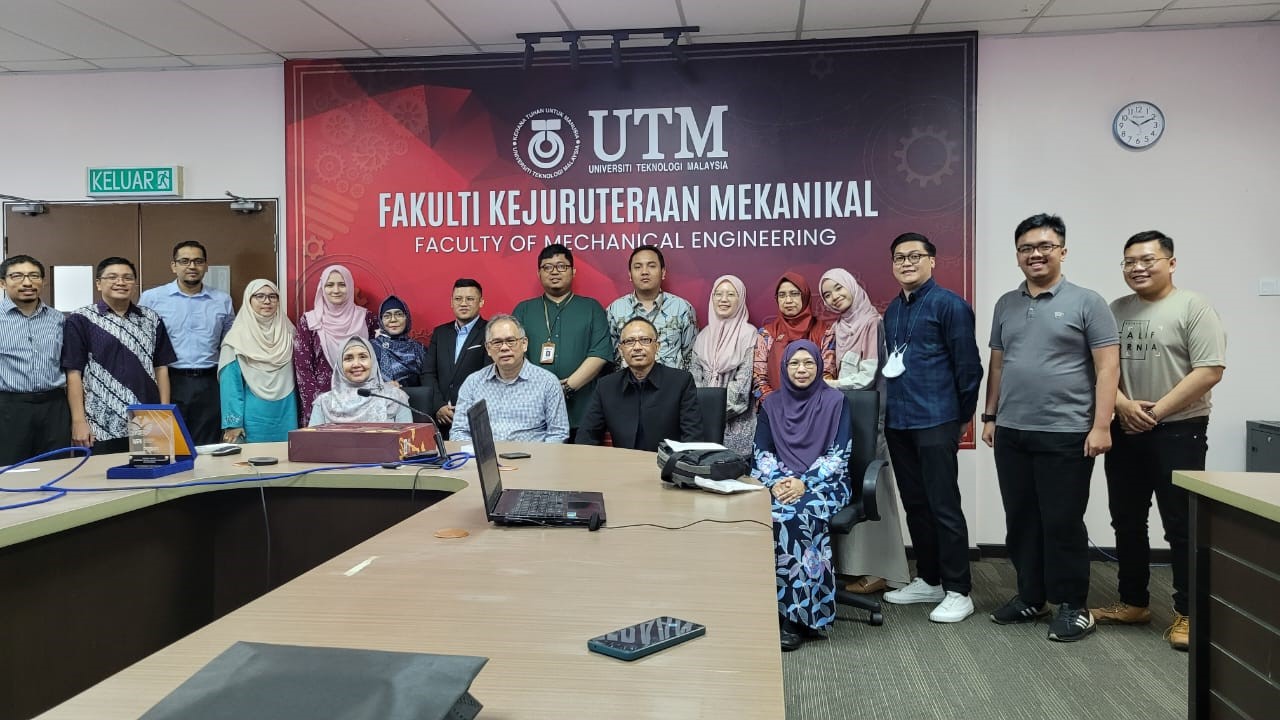 KUNJUNGAN KOLABORASI RISET PRODI PTE FPTK UPI DENGAN FAKULTI KEJURUTERAAN MEKANIKAN (FKM) UNIVERSITI TEKNOLOGI MALAYSIA JOHOR BAHRU (UTM JB)