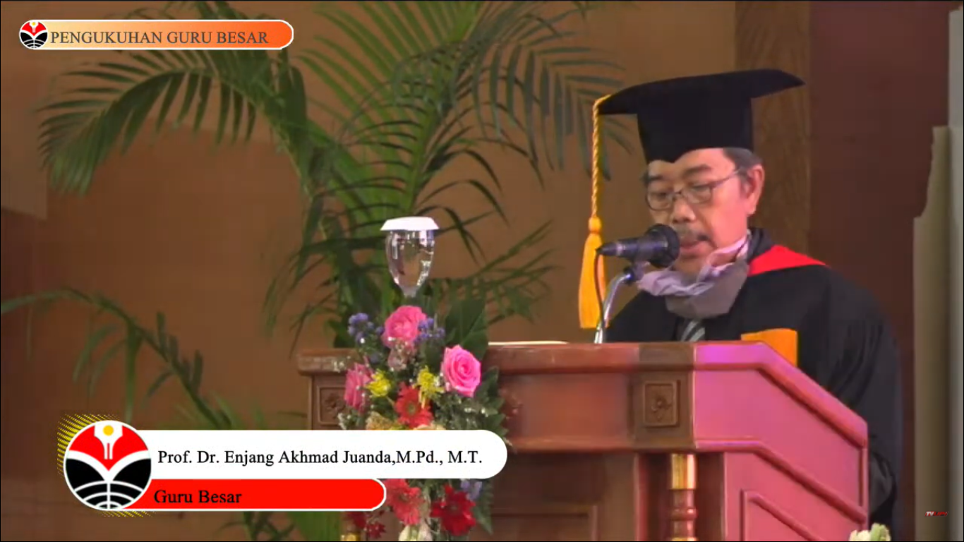 Prof. Dr. Enjang Akhmad Juanda, M.Pd., M.T., dikukuhkan sebagai Guru Besar bidang Ilmu Teknik Telekomunikasi 