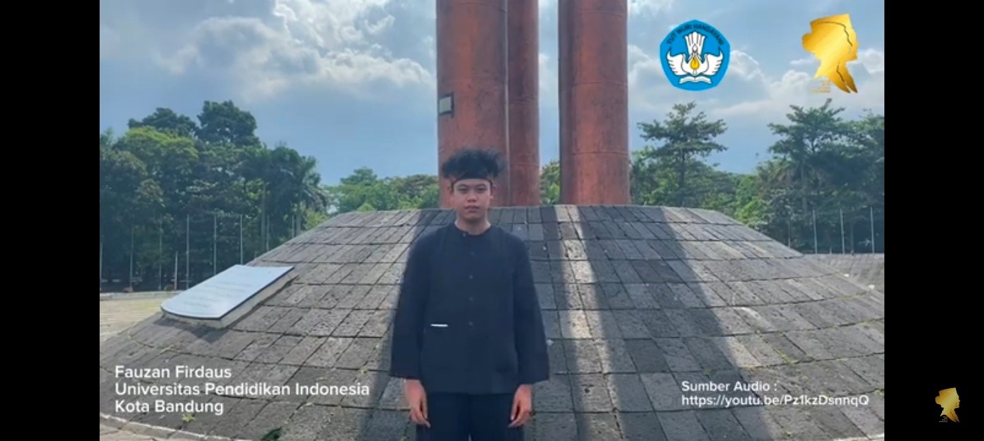 Fauzan Firdaus Mahasiwa Teknik Logistik Melaju Sebagai Finalis Duta Bahasa Provinsi Jawa Barat 2023
