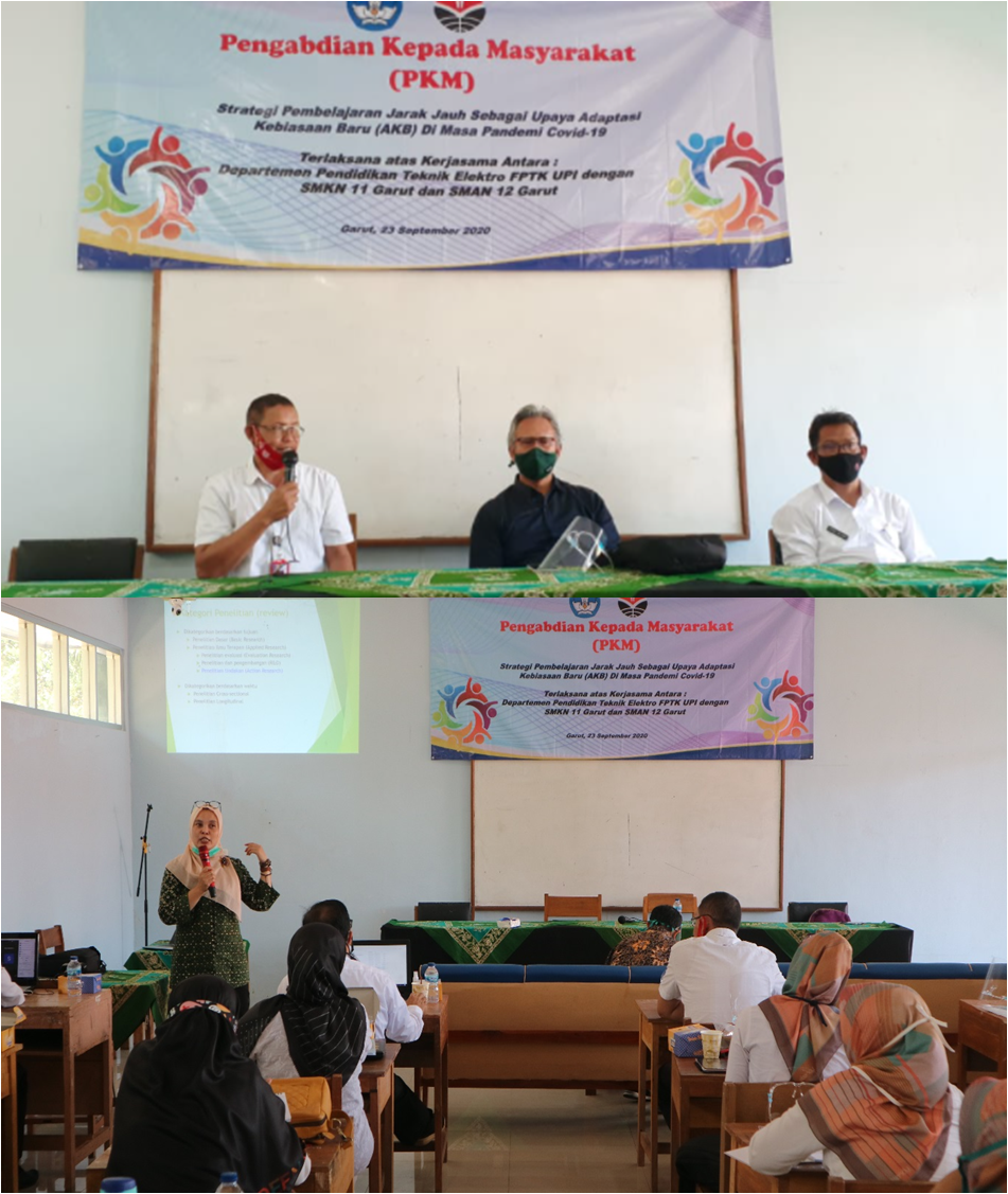 Lecturer at the Department of Electrical Engineering Education, FPTK UPI, Introduces Distance Learning Strategies Using Online Media to Middle School Teachers