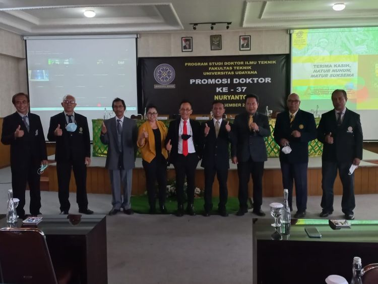 Lulus Cumlaude, Dr. Nuryanto Jadi Doktor Ilmu Teknik ke 37 Universitas Udayana