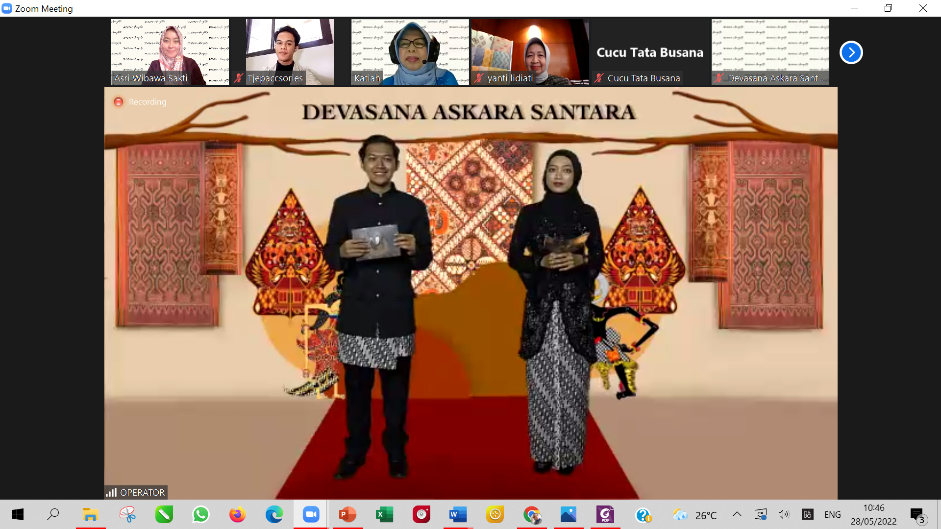 WEBINAR DEVASANA: KUPAS TUNTAS IDE GAGASAN BUSANA NUSANTARA KEARAH BISNIS GLOBAL