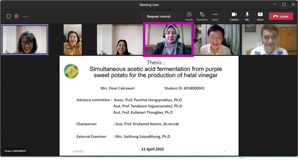 Selamat Kepada Dewi Cakrawati, S.TP., M.Si Yang Berhasil Mempertahankan Disertasi Doktoralnya di Kasetsart University Thailand