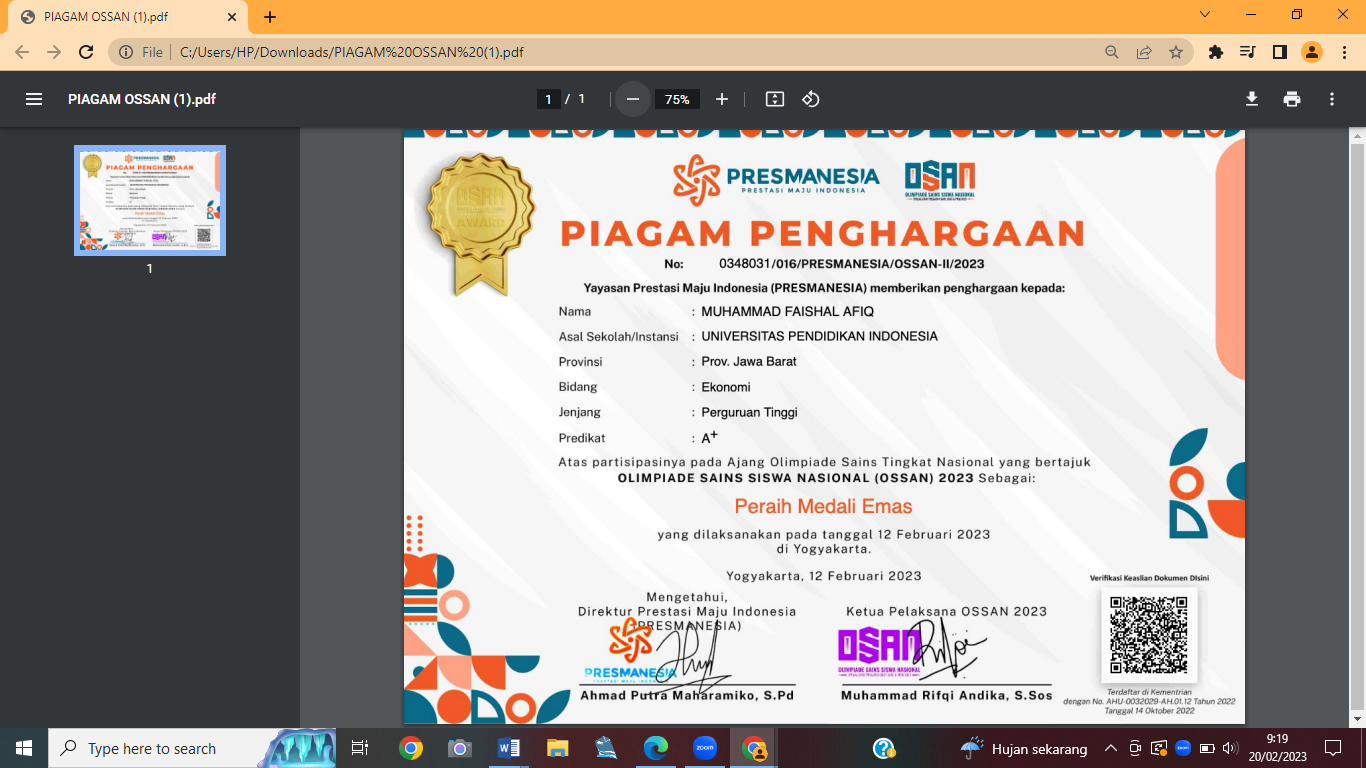 Mahasiswa Prodi Teknik Logistik Mengawali Tahun 2023 dengan berprestasi di tingkat nasional