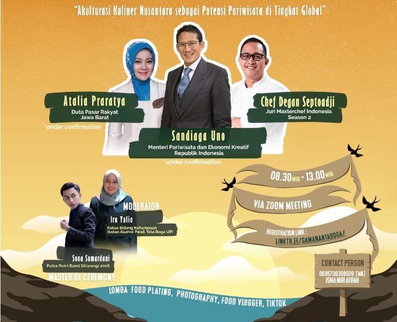 Gamananta Boga 2021, Akulturasi Kuliner Nusantara Sebagai Potensi Pariwisata Di Tingkat Global: Talkshow Dan Kompetisi Nasional