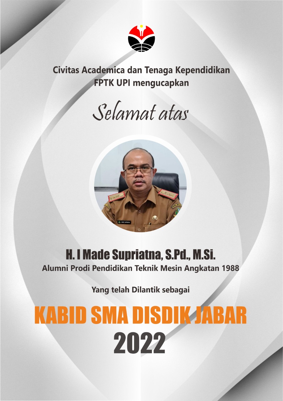 Selamat Kepada H I Made Supriatna, S.Pd., M.Si sebagai Kabid SMA Disdik Jabar 2022