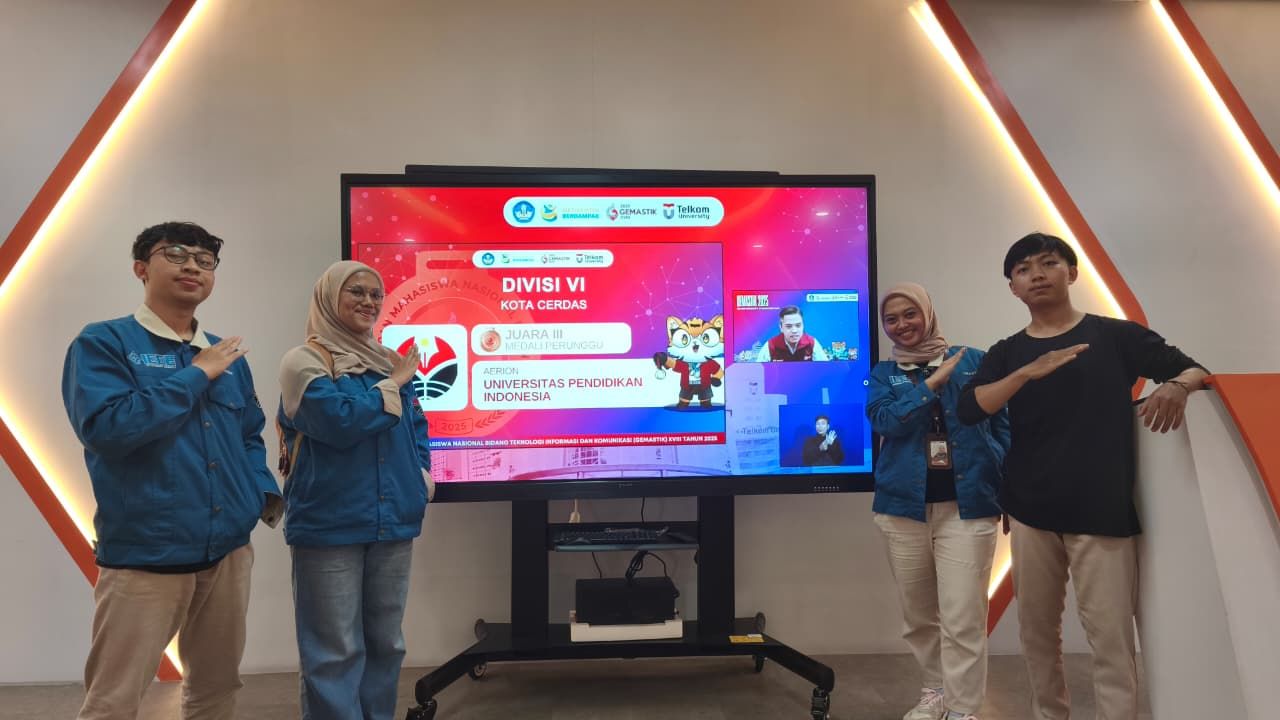 Tim AERION FPTI UPI Raih Medali Perunggu di GEMASTIK XVIII 2025 Divisi Kota Cerdas
