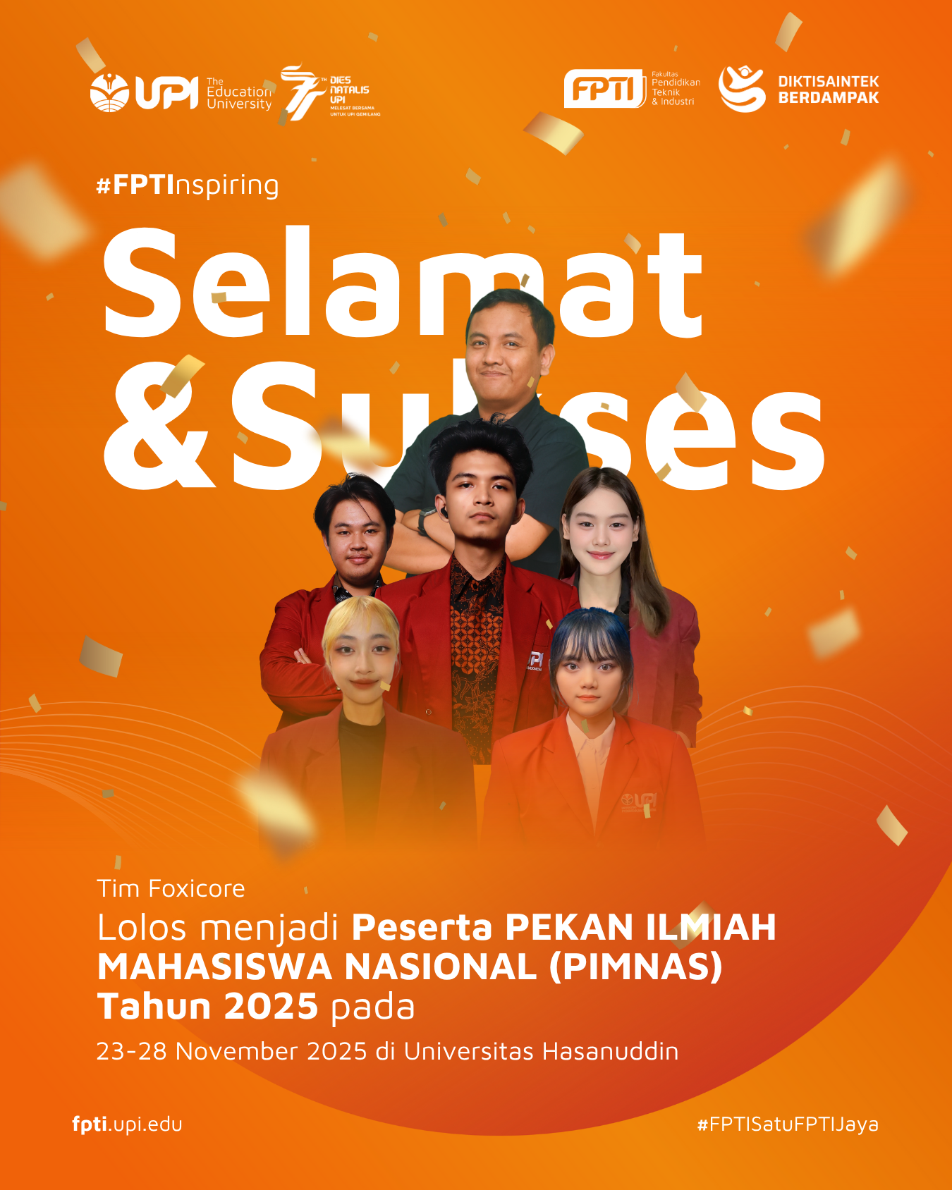 Tim FOXICORE FPTI UPI Lolos ke PIMNAS ke-38 Tahun 2025: Inovasi Deteksi Keamanan Pangan Berbasis Artificial Intelligence