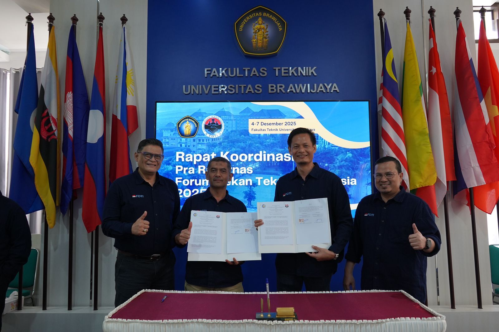 Penandatanganan Dua PKS FPTI UPI dengan FTIRS ITS dan Fakultas Teknik Universitas Brawijaya untuk Mendukung Tujuan Pembangunan Berkelanjutan (SDGs)