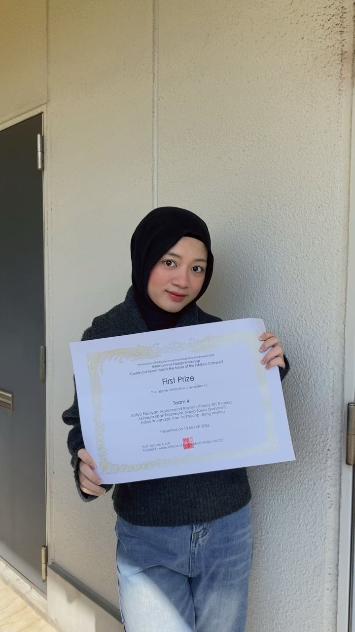 Aoliya Fauziyah Mahasiswa Arsitektur FPTI UPI Raih Juara 1 pada AILCD 2026 International Architecture Design Competition di Jepang