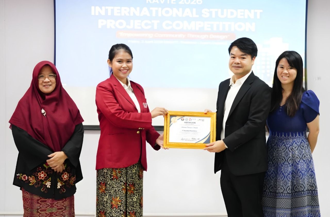Double Winner! Nabilah Dwisepti Cahyani Mahasiswa Arsitektur FPTI UPI Raih Dua Penghargaan di Ajang Internasional RAVTE 2026