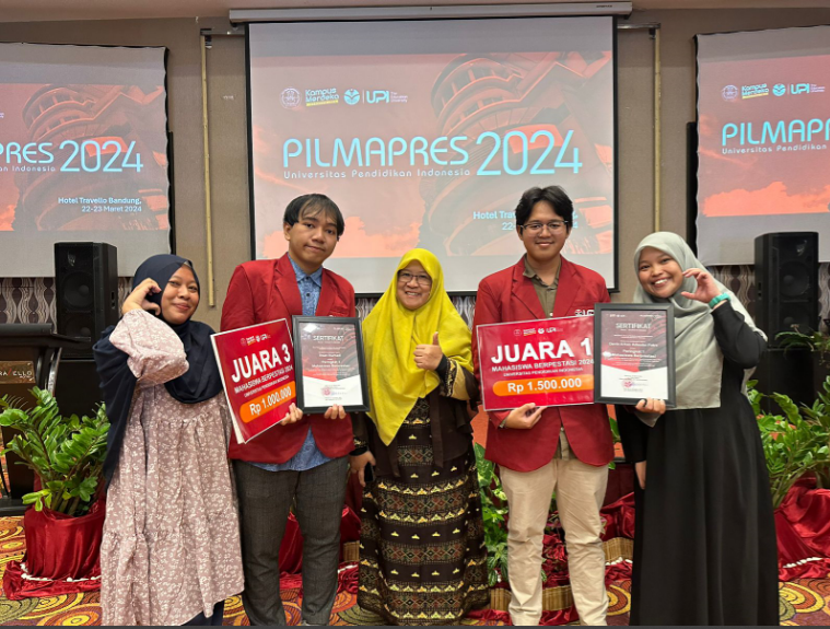 MAHASISWA PRODI TEKNIK LOGISTIK FPTK UPI JUARAI  PILMAPRES UPI 2024