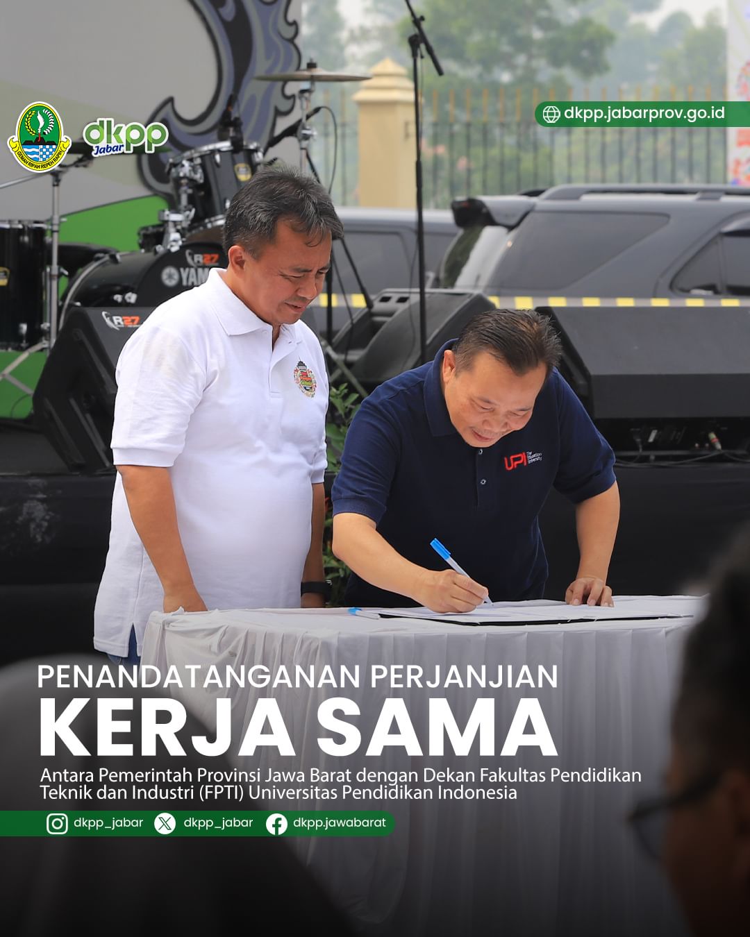 Pimpinan FPTI menandatangani Perjanjian Kerja Sama dengan Pemprov Jabar pada peringatan Hari Pangan Sedunia