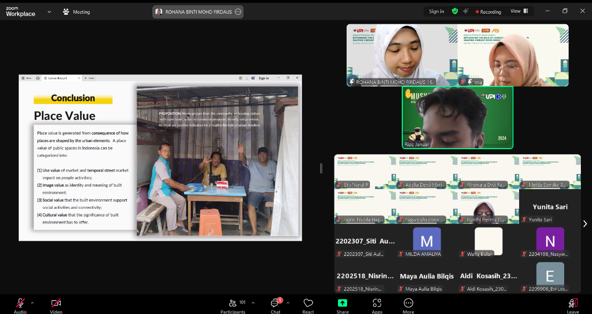Program Studi Pendidikan Teknik Arsitektur Selenggarakan Kuliah Umum Arsitektur Lanskap bertema Geografi Humanistik
