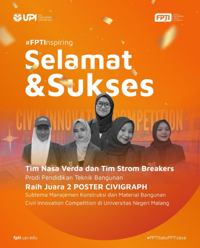 Mahasiswa Pendidikan Teknik Bangunan UPI Raih Juara 2 pada Kompetisi Desain Poster Nasional CIVIGRAPH 2025