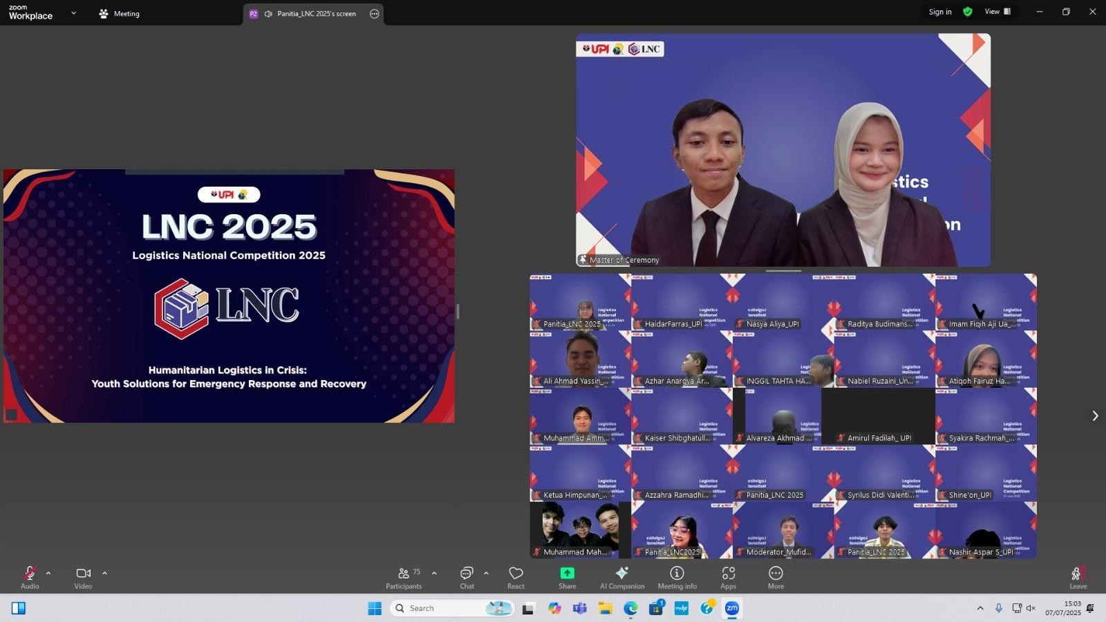 HMTL FPTI UPI Sukses Gelar LNC 2025 dengan Merangkai Gagasan Generasi Muda untuk Logistik Kemanusiaan yang Inklusif dan Adaptif