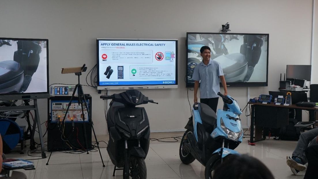 PTO FPTI UPI and Hioki Collaborate to Organize Electric Vehicle Safety Training for Vocational School Teachers in Support of SDGs 4